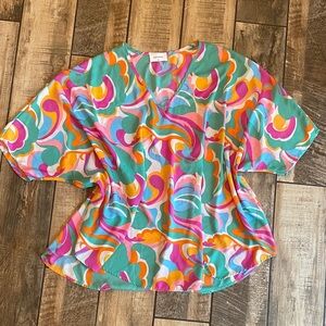 Adrienne Multicolor Abstract swimsuit coverup